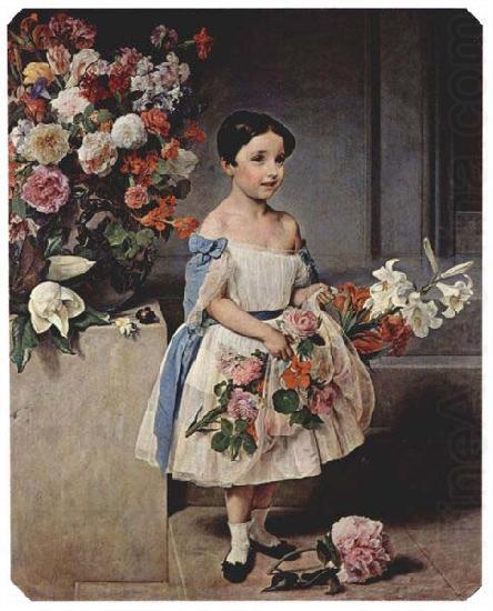 Francesco Hayez Portrait of Countess Antonietta Negroni Prati Morosini as a child china oil painting image